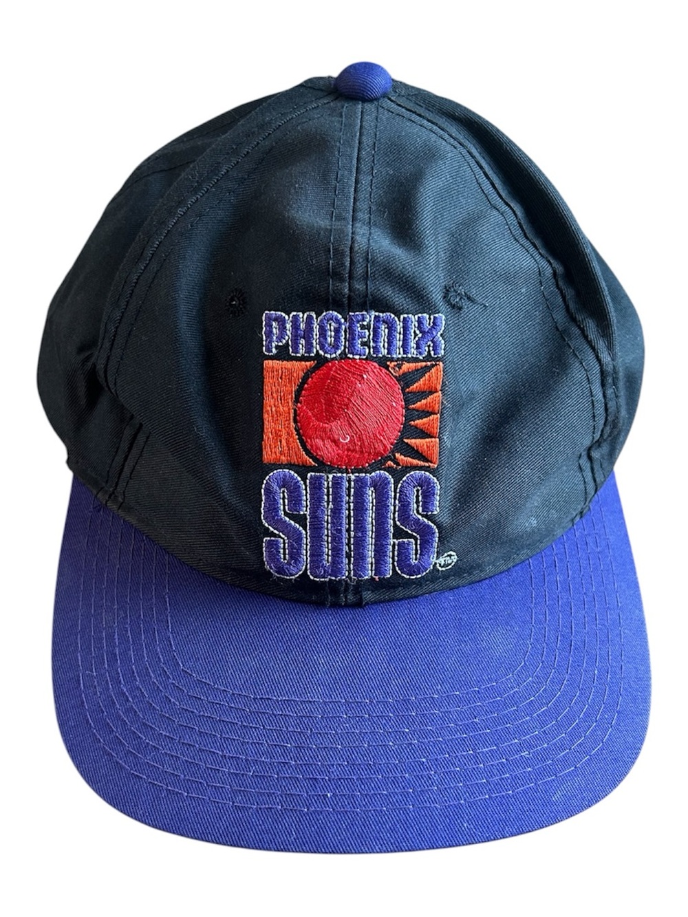 Vintage 90s Phoenix Suns The Game SnapBack Hat Sunburst Logo Green Underbrim NBA